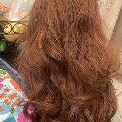 Red Auburn Wig Curls