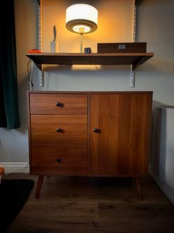 MCM Walnut Credenza Cabinet