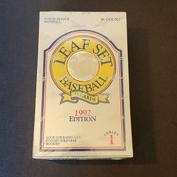 1992 Leaf Series 1 Baseball Factory Sealed Box, 36 ct. Unopened Packs - Taking Offers