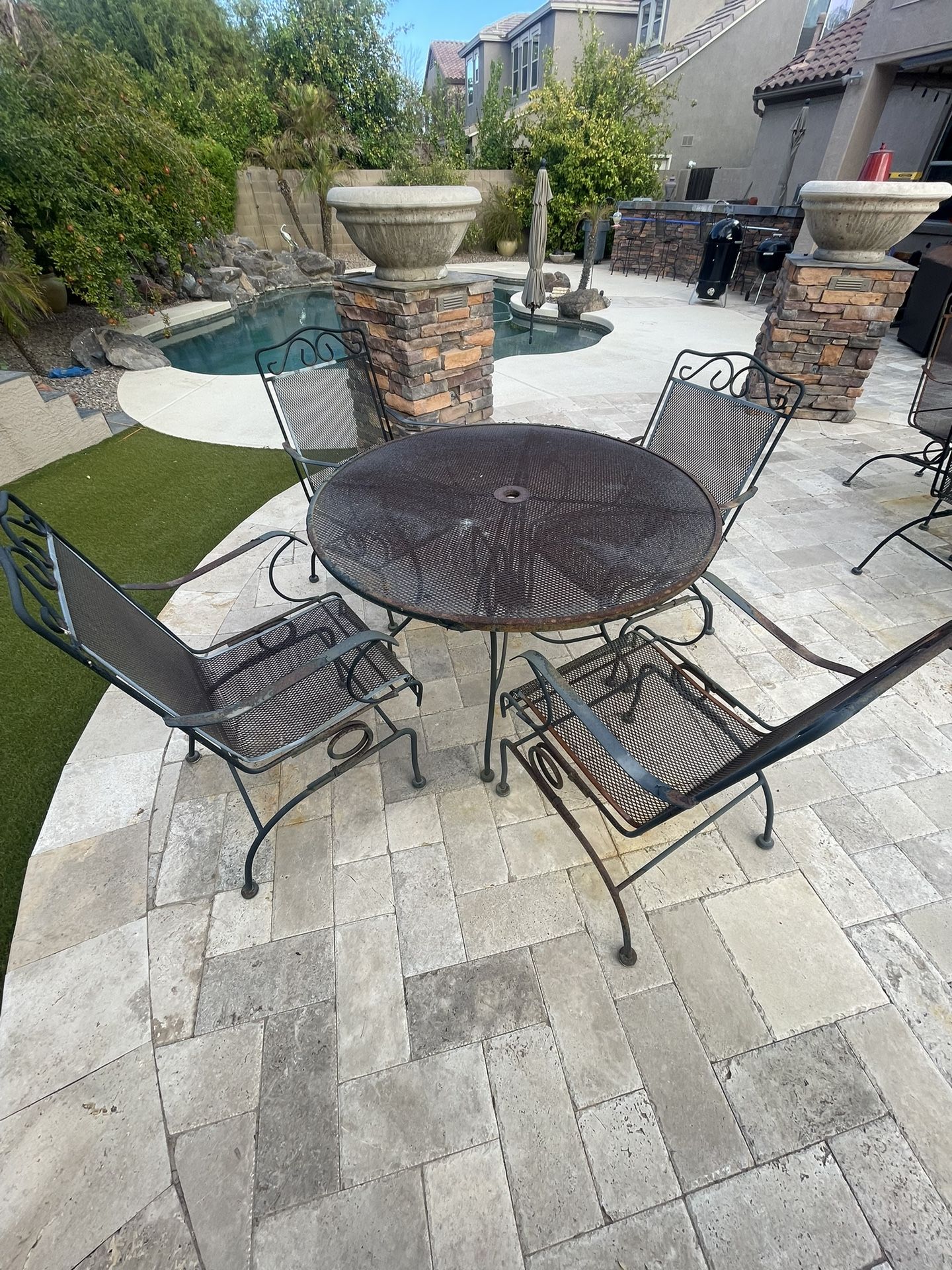 Heavy Wrought Iron Patio Furniture