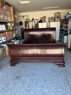Mahogany king sleigh bed