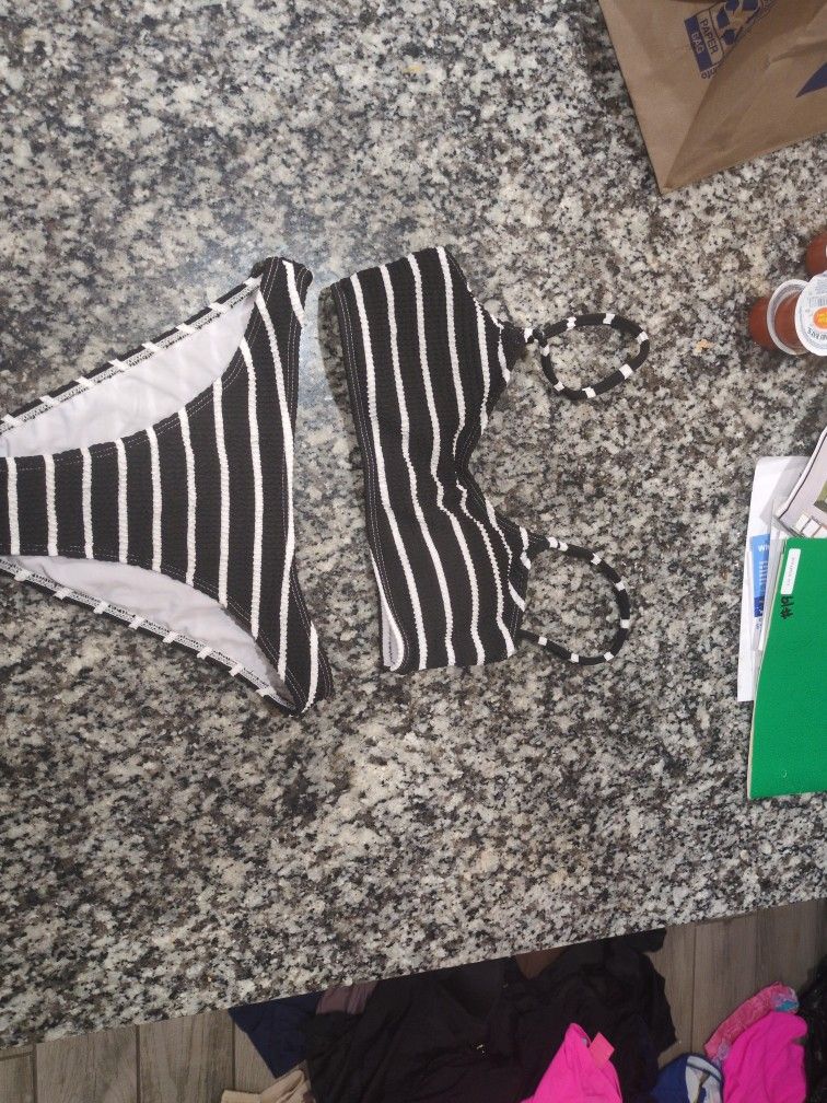 Black And White Bikini Extra Small