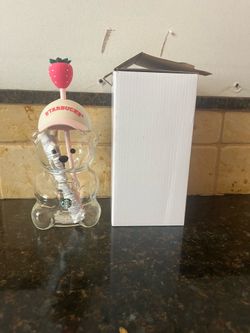 Starbucks Strawberry Pink Bear Cup