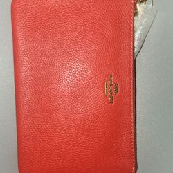 Womans Coach Wristlet Polished Pebble