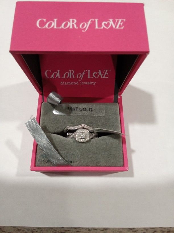 New In Box 10 Kt Gold Engagement Rings His And Hers