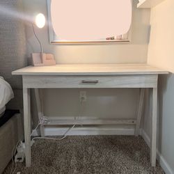 Desk and Lamp with USB connection and Plug Outlet