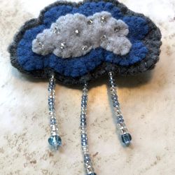 Raining Cloud Brooch