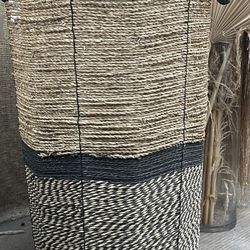 Brand New Large Modern Boho Wicker Basket Or Plant Pot 
