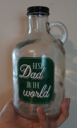 BEST DAD IN THE WORLD BEER GROWLER OR COIN JUG