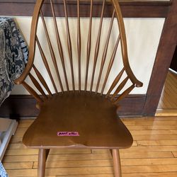 Two Wooden Chairs With Arms 