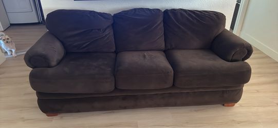 La-Z-Boy Dark Brown Microfiber 3-Seat Sofa w/pullout mattress