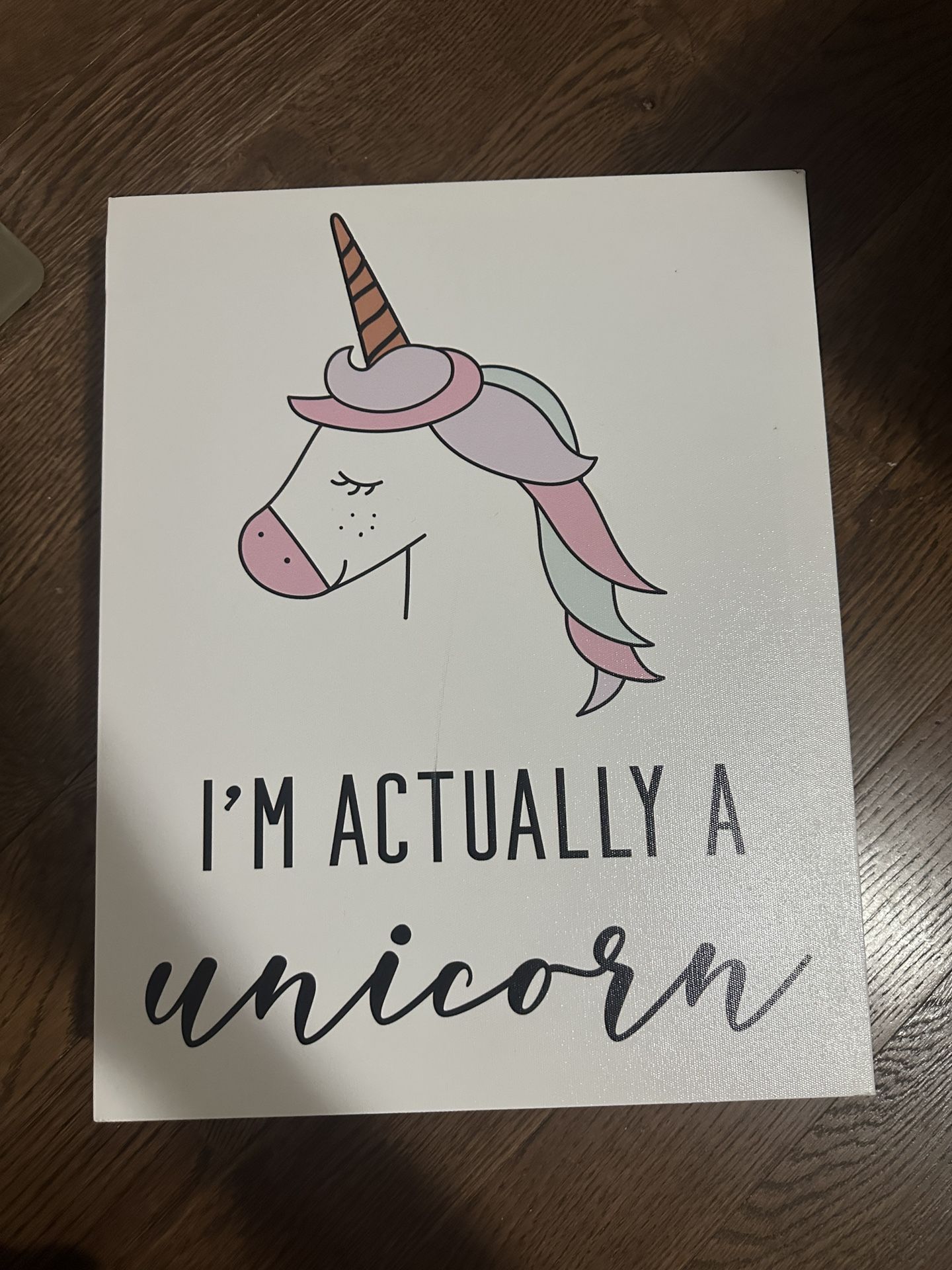 Unicorn Canvas Wall Art – “I’m Actually a Unicorn”
