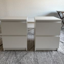 IKEA Storklinta 2 drawer night stand white