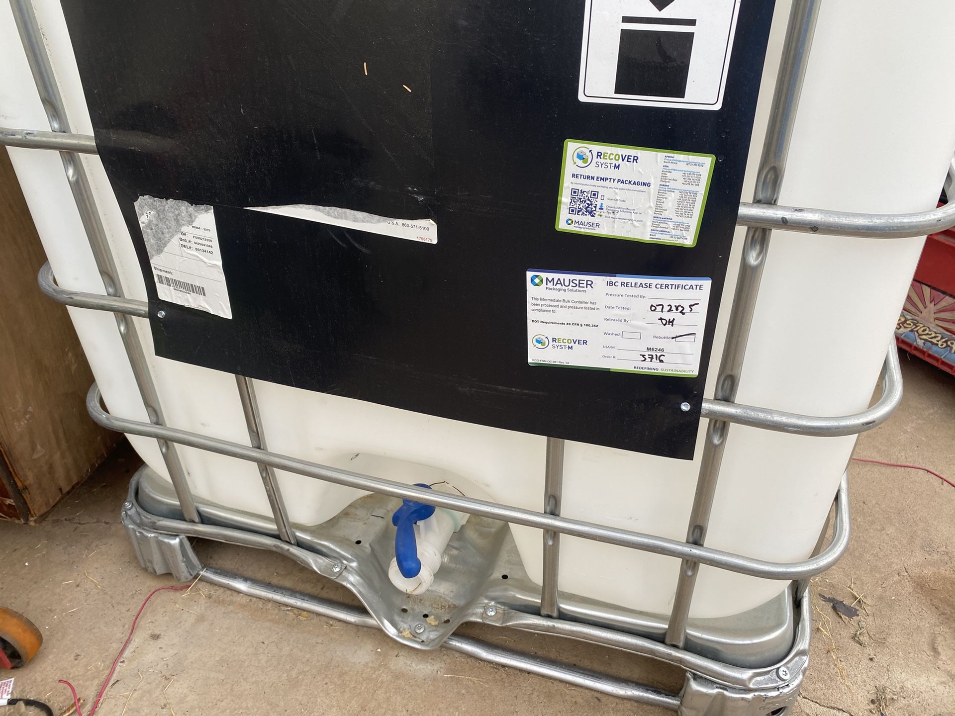 Water Tank 255gal.