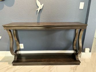 Side Table Brown 55 Inch Long Console Table