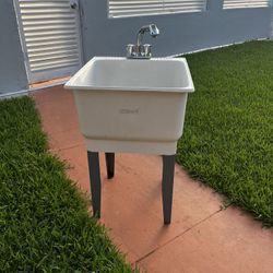 UTILATUB 14 With Faucet(ONE OF THE HANDLES DOESN’T WORK)…$65