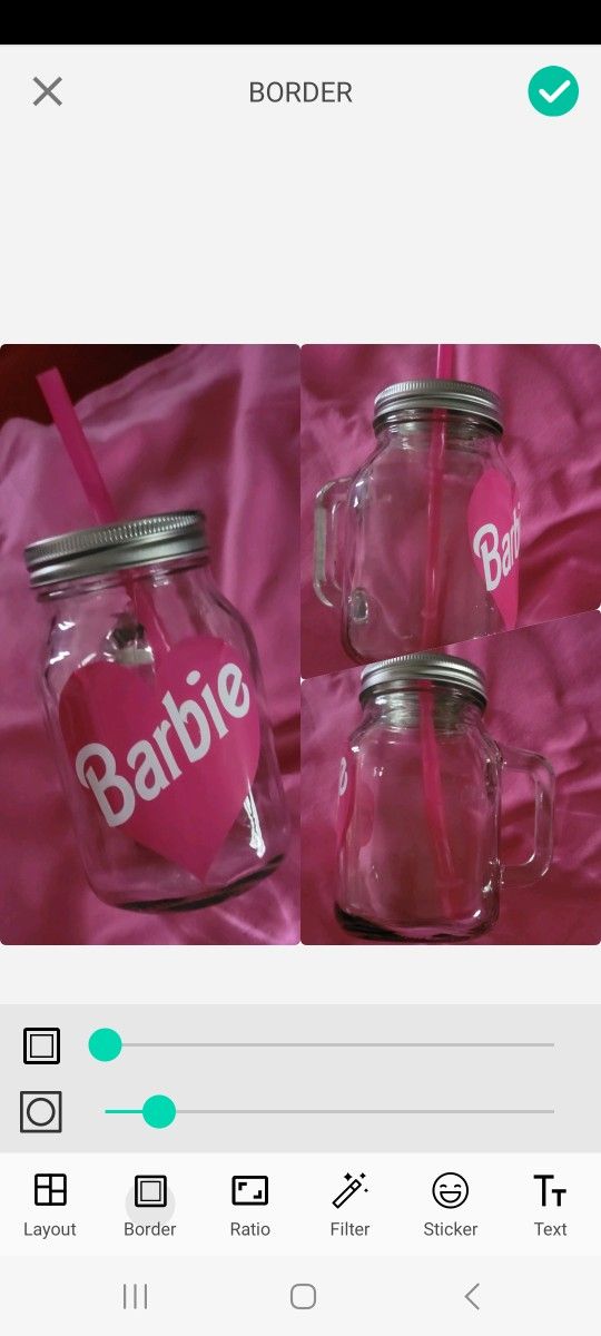 Barbie Mason Jar Glass