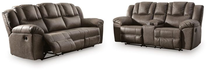 Lowilla - 2 Pc. - Reclining Sofa And Loveseat - Driftwood