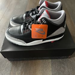 Jordan 3 Black Cement 2024 Size 10.5