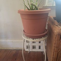 White Metal Plant stand