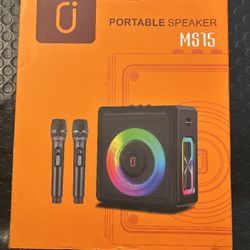 Karaoke Machine, Portable Bluetooth 5.3 Speaker with 2 Wireless Microphones for Adults, PA System with Pitch Correction & Echo Adjustment, Supports TW