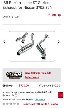 Isr Dual Exit Exhaust