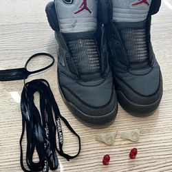Off White Air Jordan Black muslin 5s