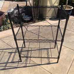 Small Storage Rack Black 30X24X13