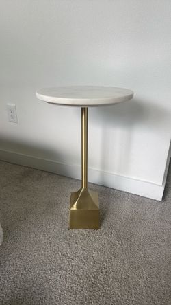 Marble and gold side table