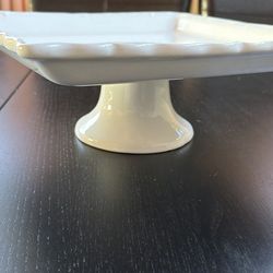 White Ceramic Cake Stand 