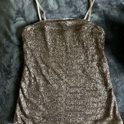 Express Bronze Sequin Camisole – Large