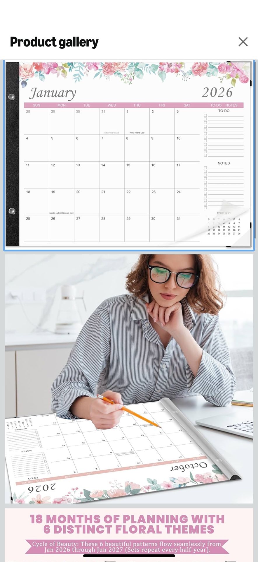 Desk Calendar 2026-2027