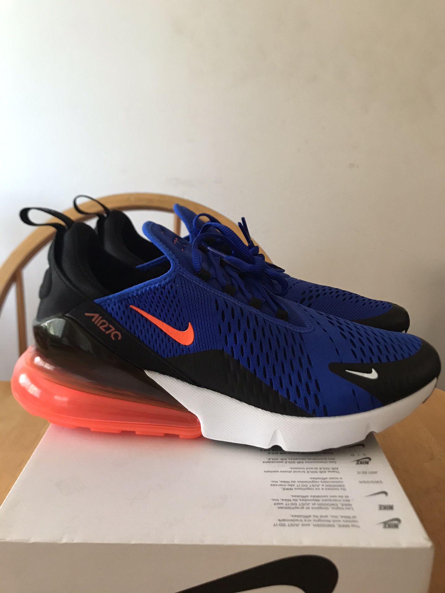 Brand new Nike air max 270 racer blue running shoes men’s size 11