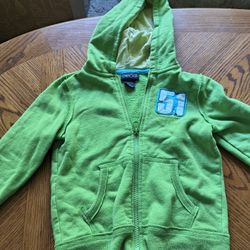 Cherokee Boys' 3T Green Zip-Up Hoodie Sweatshirt with "51" Patch