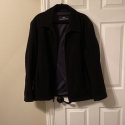 Mens Like New Dockers Wool Black Jacket XL