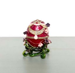 Unique  Faberge style Egg Trinket 💍 Like New