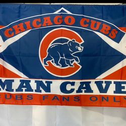Chicago Cubs Man Cave Wall Flag (3’x5’)