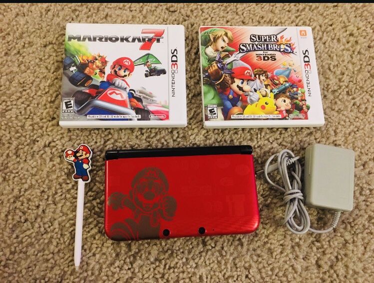 Nintendo 3DS XL Super Mario Bros 2 Red Limited Edition Console