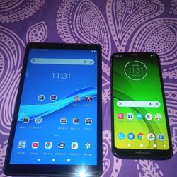 Unlocked Motorola G7 Power And Lenovo Android Tablet Combo Sale