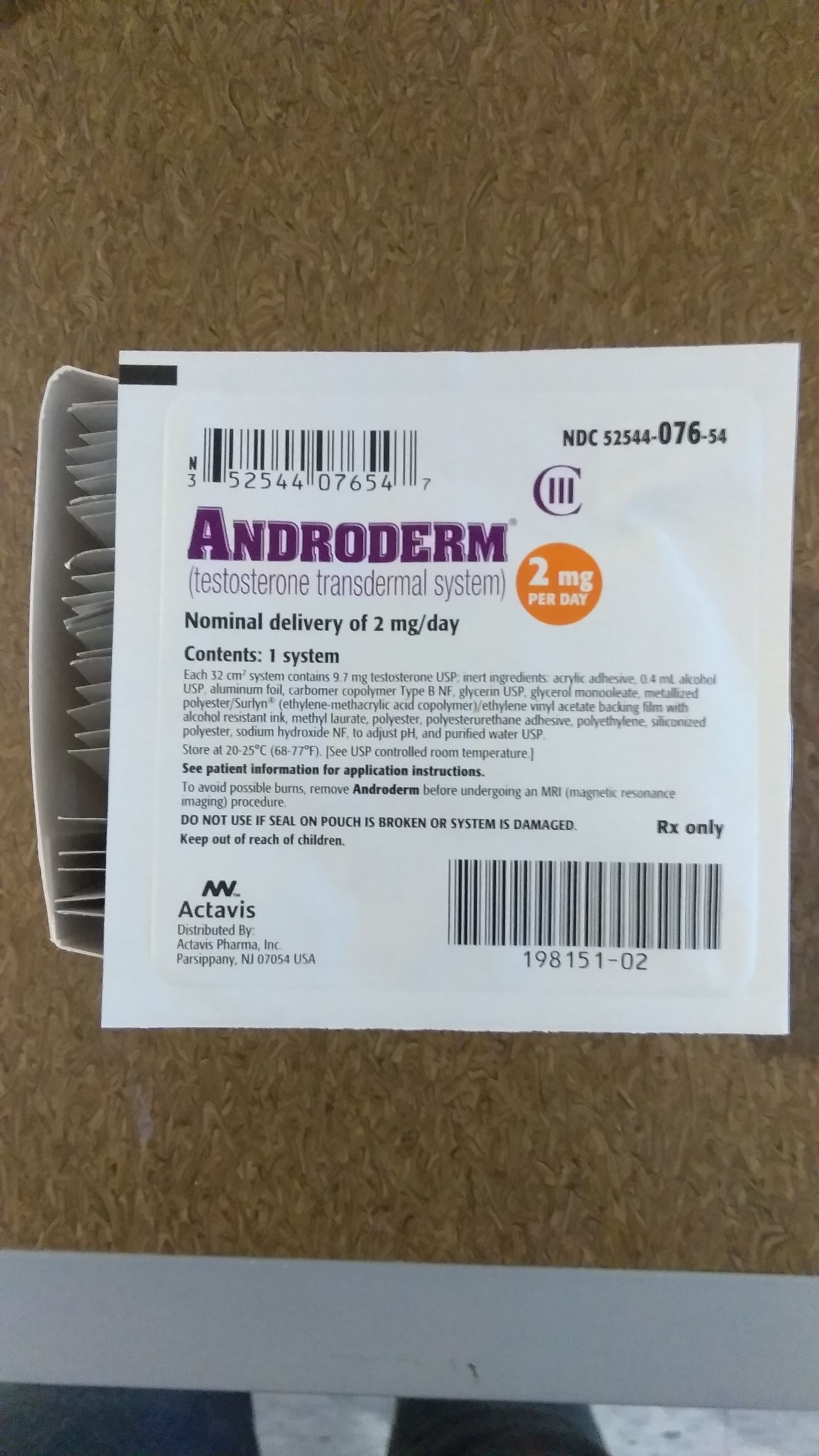 Androderm 2m Testosterone patches