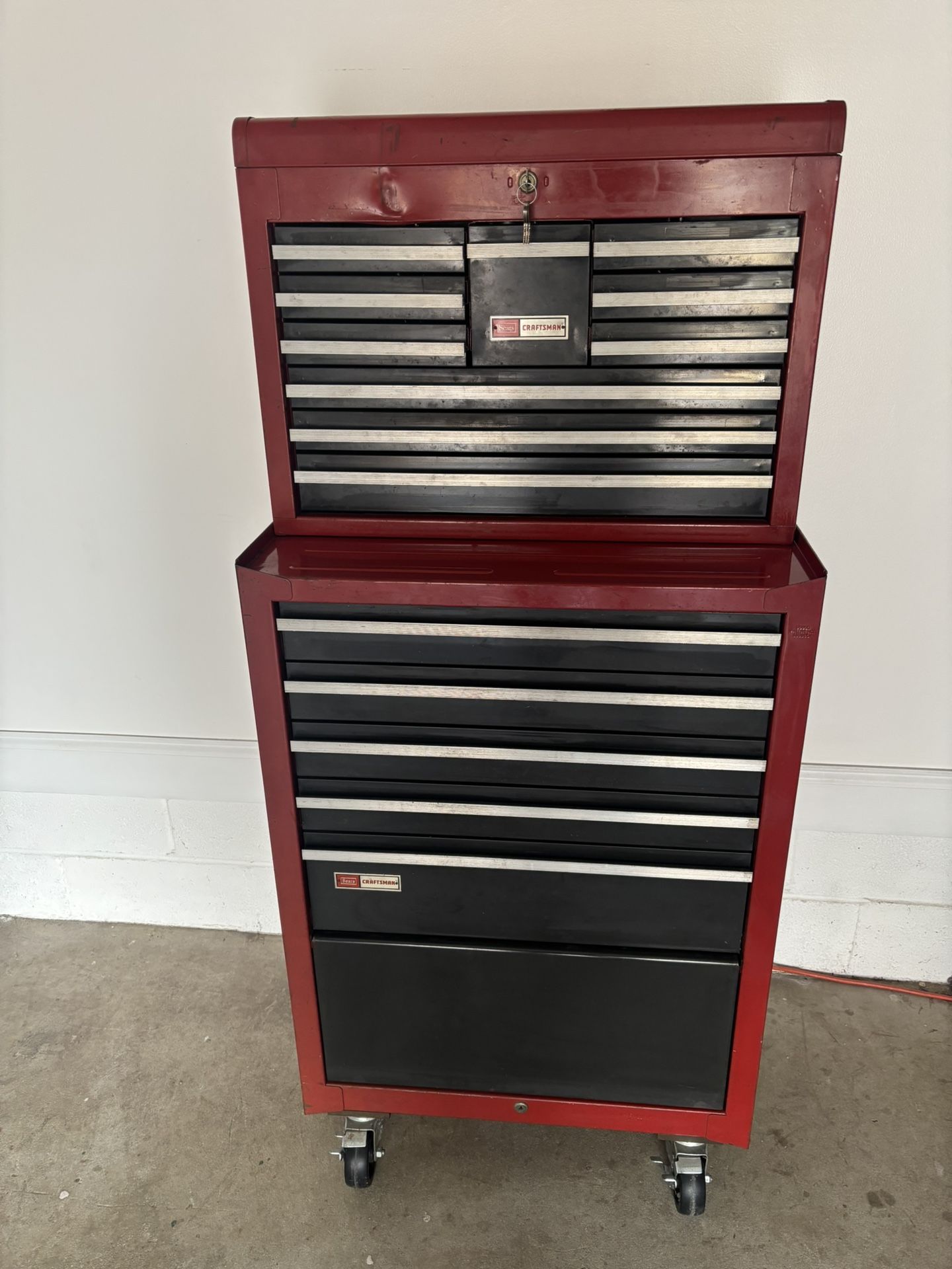 SEARS CRAFTSMAN DOUBLE HIGH TOOLBOX. $700.00 DOLLARS.