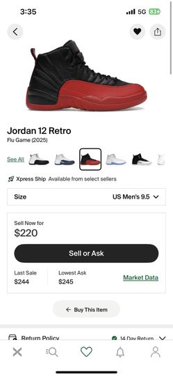 Nike Air Jordan 12s Flu Game