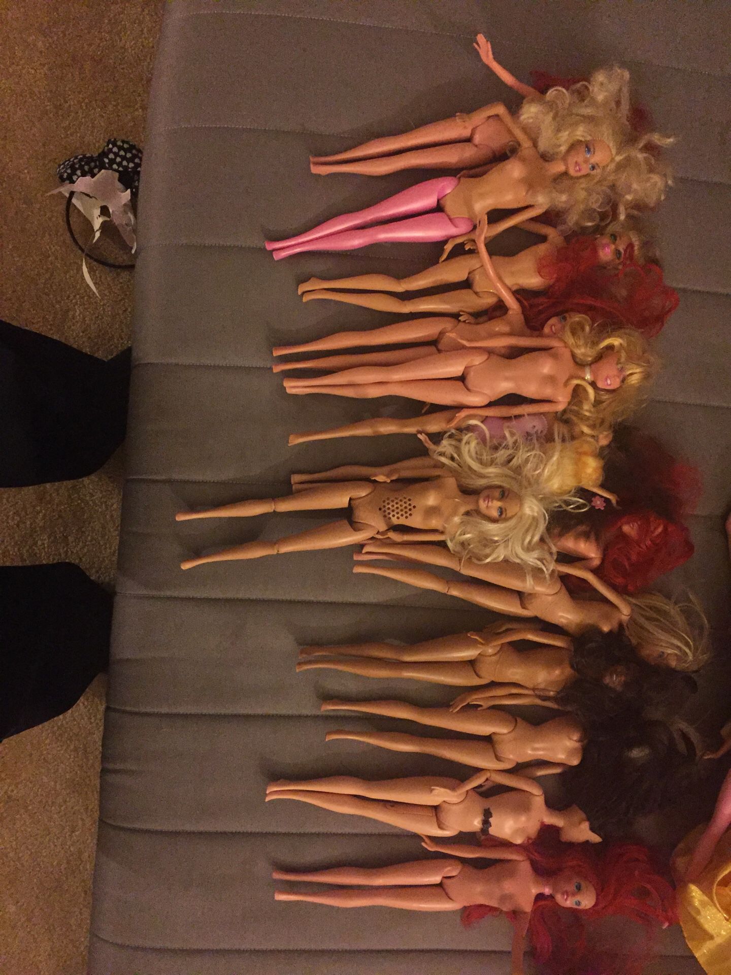 14 Barbie dolls without costumes