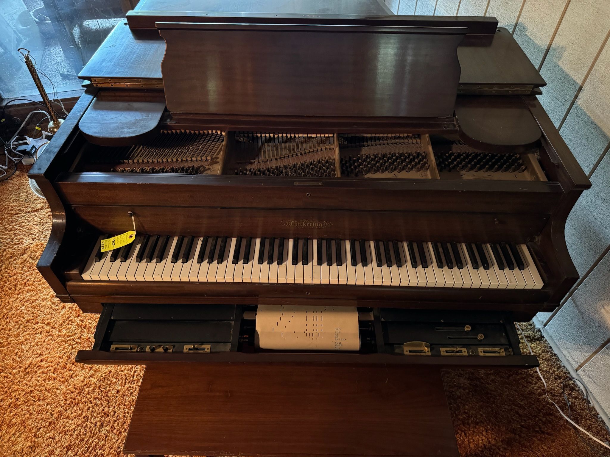 Chickering Grand Player Piano with rolls 1(contact info removed) working