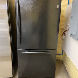 GE PROFILE BLACK FREEZER BOTTOM REFRIGERATOR 