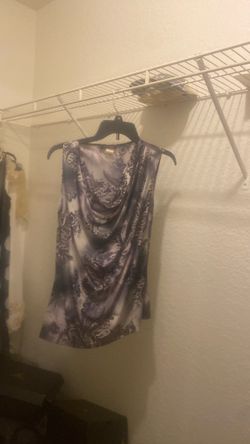 Sleeveless Draped Neck Paisley Print Top