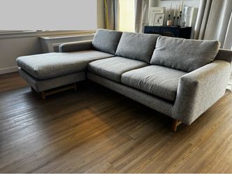 MCM West Elm 90” Eddy reversible sectional chaise couch