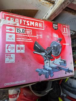 Used once Craftsman 10 inch sliding compound miter saw