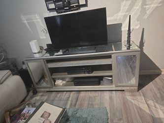 Ashley entertainment  buffet  cabinet  2 years  old