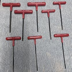 Snap-On Tools SAE 8-piece T-Handle Hex Wrench Set (3/32”-1-4”) #AWBCG1600